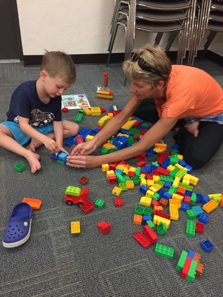 Legos at the Island Branch Library