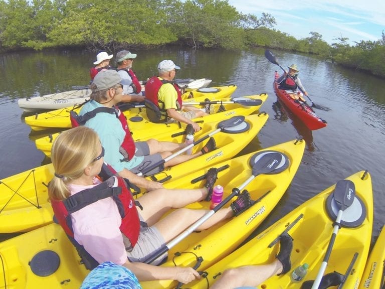 Explore Robinson Preserve by kayak at sundown