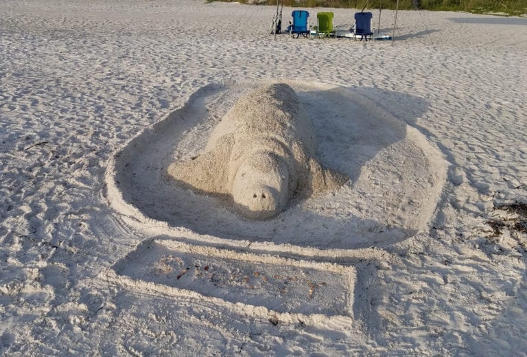 Snooty sand sculpture