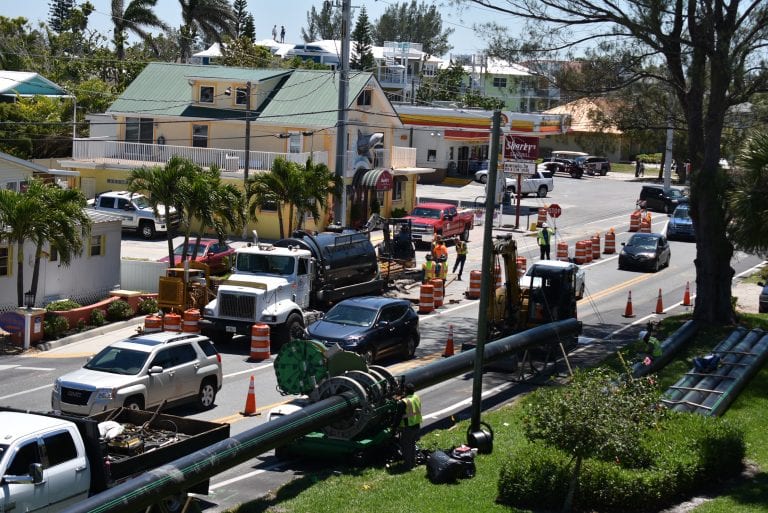 Traffic snarls at Gulf Drive construction zones