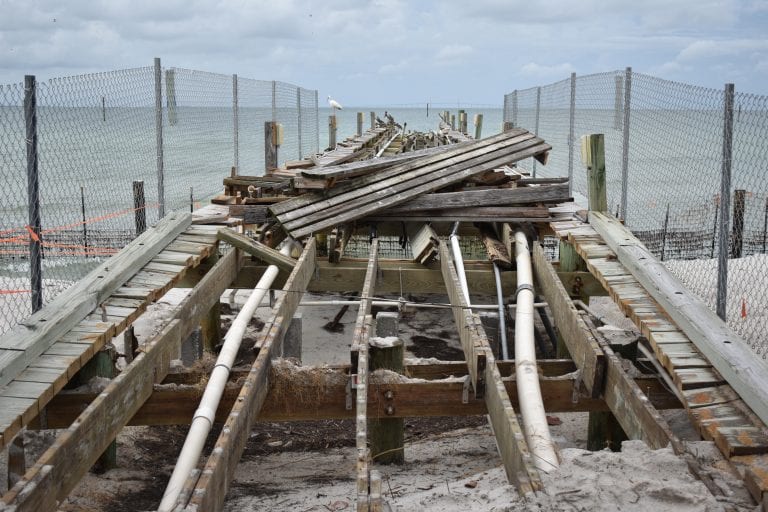 Pier demolition ahead of schedule