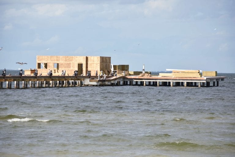 Construction begins on pier buildings