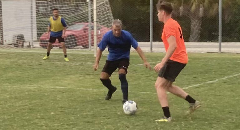 Three teams fight to be first in adult soccer