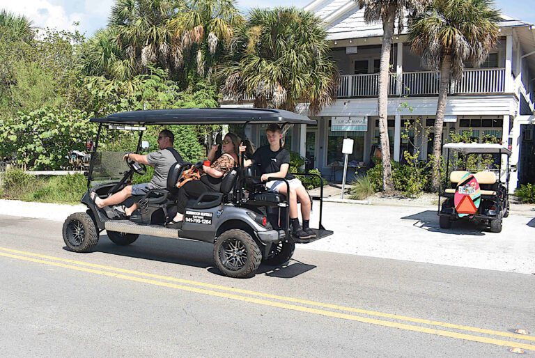 Rules of the road decals to be placed in rented golf carts