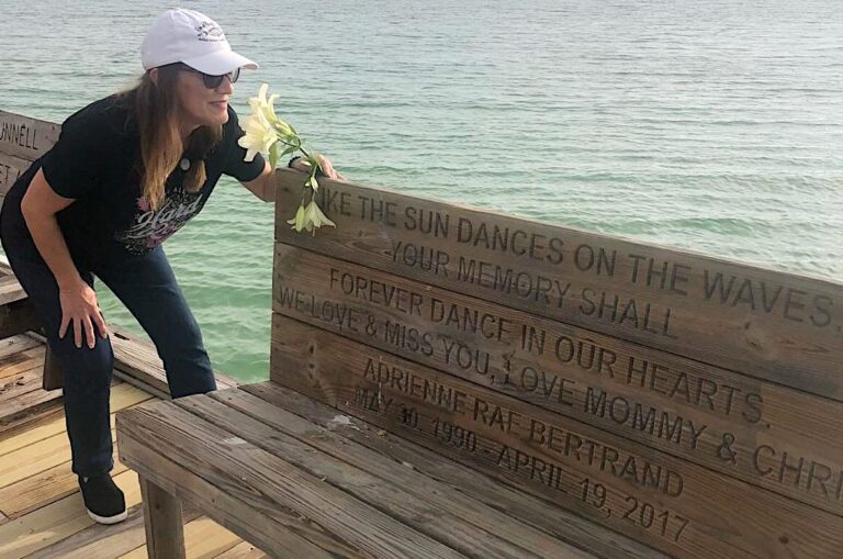 Family seeks missing memorial bench plank