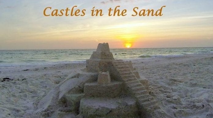 photo of sand castle