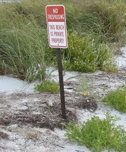 Beach Dispute Sign