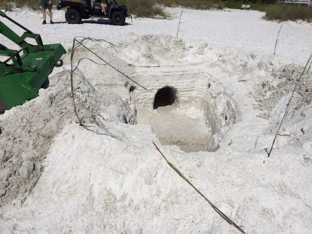 Beach hole