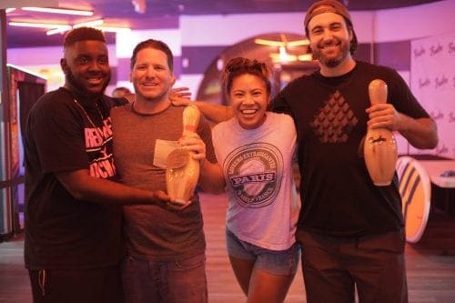 Bowlers escape the heat as they support The Center