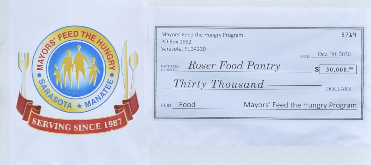 Roser Food Pantry receives $30,000 donation