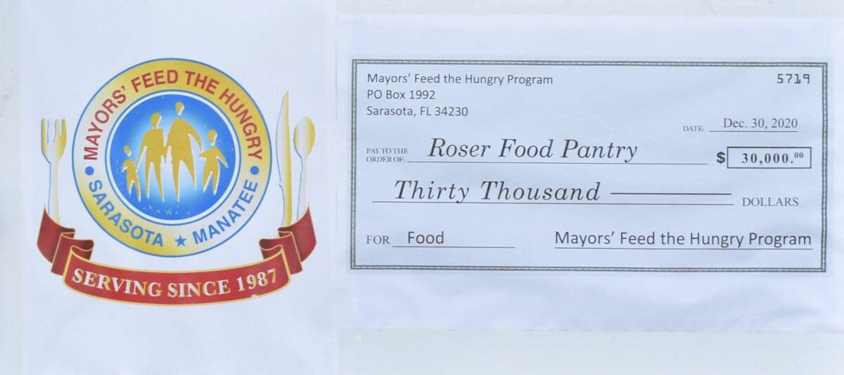 Roser Food Pantry receives $30,000 donation