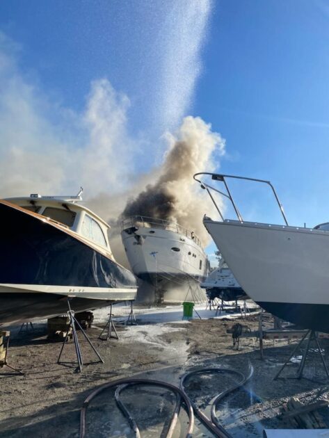 WMFR responds to fire at Cortez Cove Marina