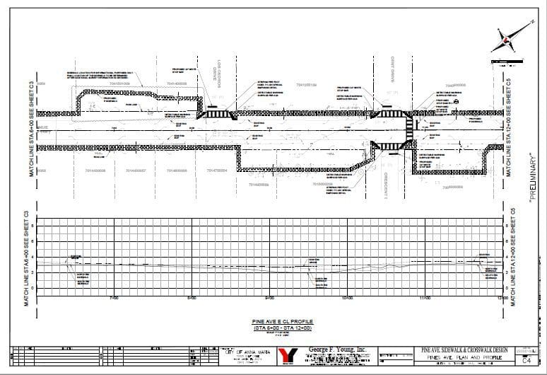 Pine Avenue sidewalk and crosswalk concepts approved