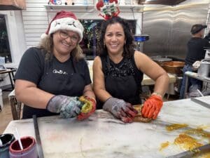 Peppermint permeates parade party