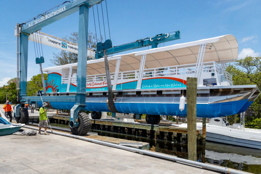 County water taxis arrive