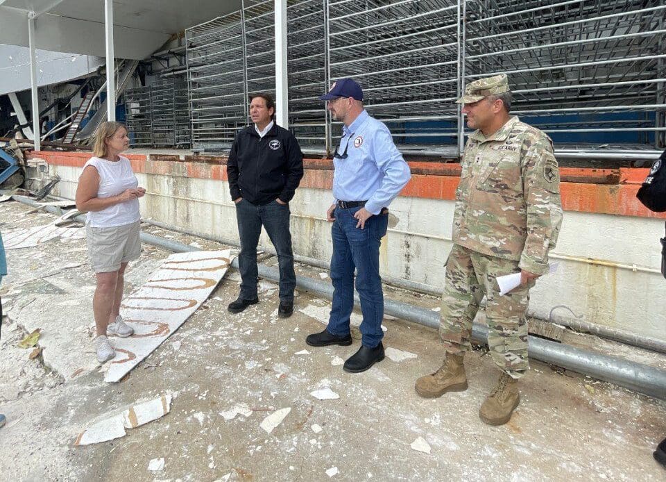 DeSantis surveys Cortez hurricane damage